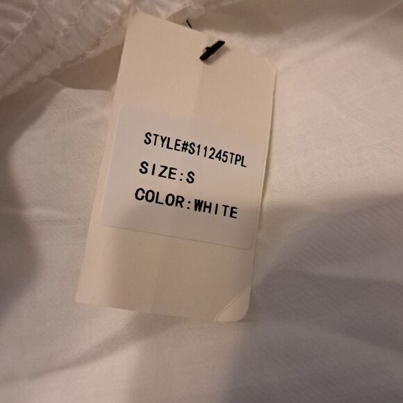 Caitlin V. Covington X Pink Lily Sleeveless Ruffled Cotton Blouse Small White NW - Picture 8 of 14